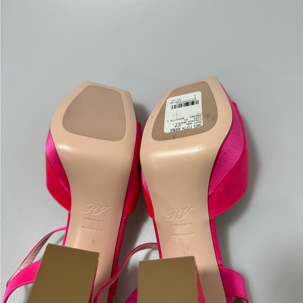 Roger Vivier Satin Platform Sandals Pink Women’s EU 41/US 11 - Picture 5 of 8